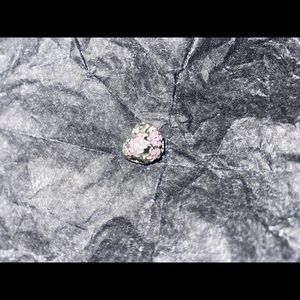 Small sparkly pave ball with pink flowers charm for pandora bracelet